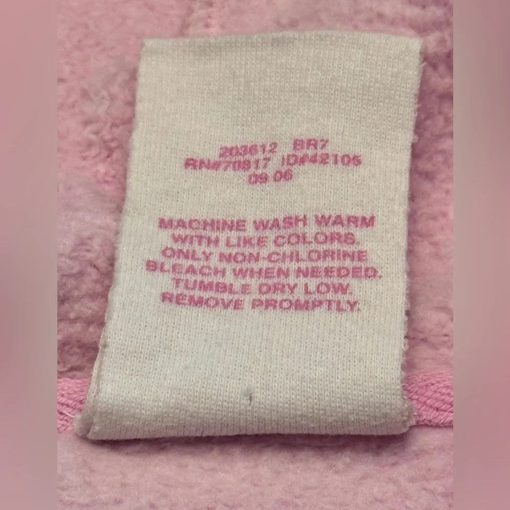 VS PINK VINTAGE Y2K SET HOODIE & SWEATPANTS TRUE PINK LOVE OMBRÉ DOG HEARTS RARE - Picture 6 of 15